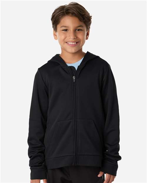 Team 365 - Youth Squad Tech Fleece Hooded Full-Zip - TT402Y