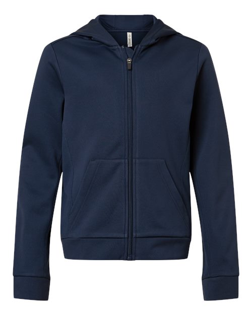Team 365 - Youth Squad Tech Fleece Hooded Full-Zip - TT402Y
