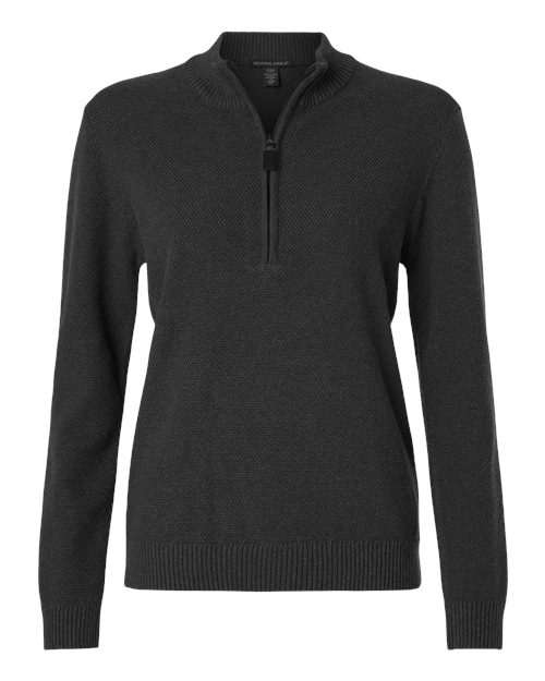 Devon & Jones - Women's Hartland Textured Quarter Zip Sweater - DG450W