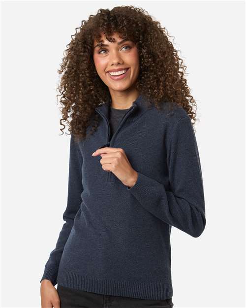 Devon & Jones - Women's Hartland Textured Quarter Zip Sweater - DG450W