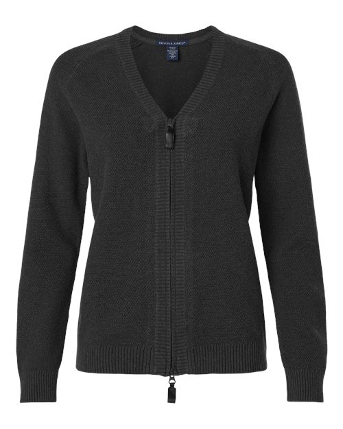 Devon & Jones - Women's Hartland Textured Full Zip Sweater - DG451W