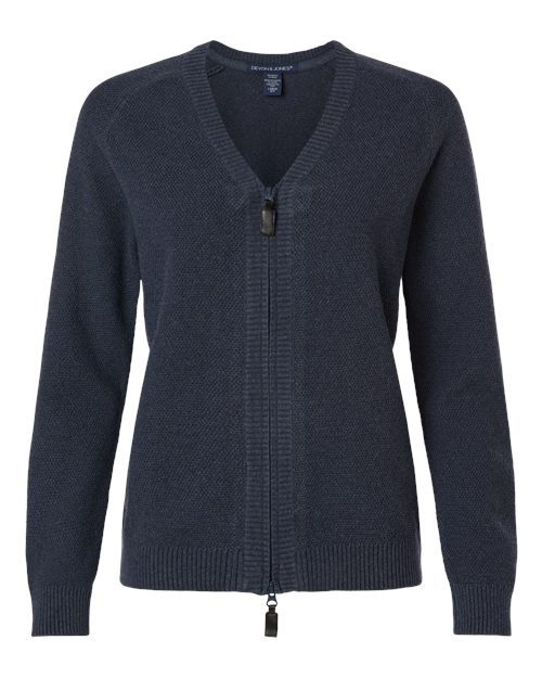 Devon & Jones - Women's Hartland Textured Full Zip Sweater - DG451W