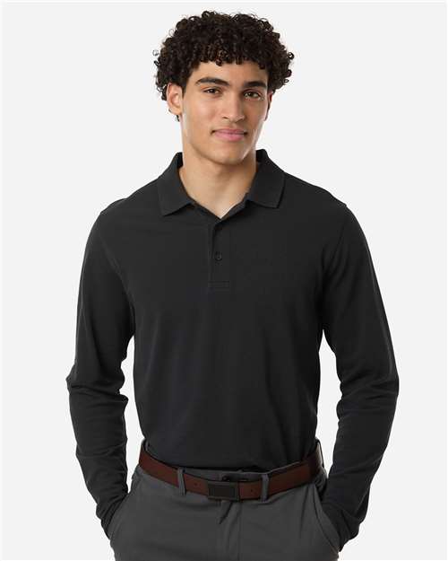 Harriton - Men's Valiant Cotton Snag Protect Long-Sleeve Polo - M205L