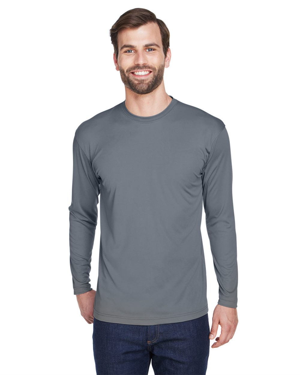 UltraClub - Camiseta deportiva de manga larga de alto rendimiento para hombre, fresca y seca - 8422