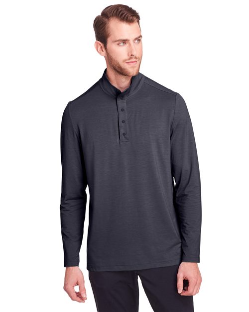 North End - Jersey elástico de alto rendimiento con cuello a presión JAQ para hombre - NE400