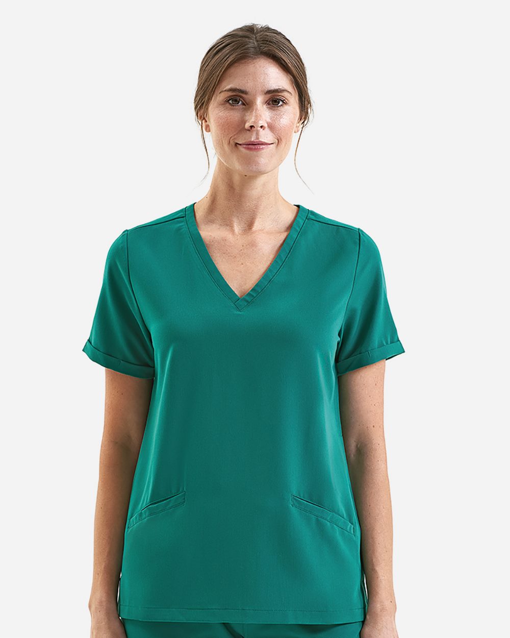 Onna - Blusa médica elástica con cuello en V Invincible para mujer - NN310