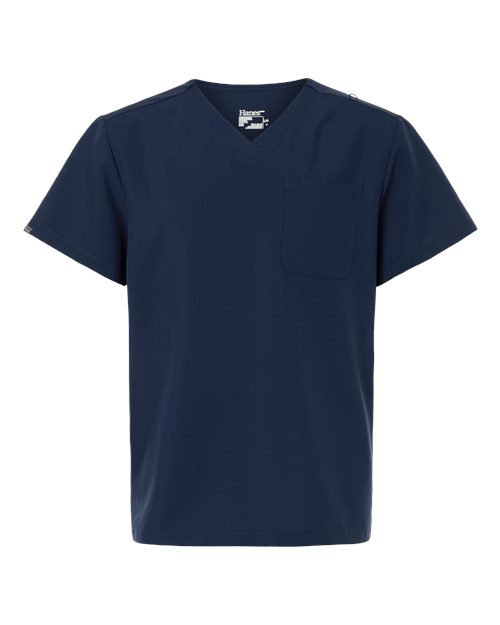 Hanes - Men's V-Neck 1 Pocket Scrub Top - HMB000