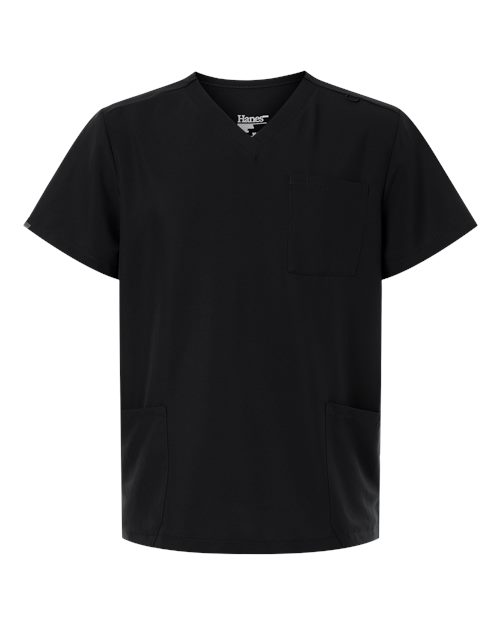 Hanes - Men's V-Neck 3 Pocket Scrub Top - HMB002