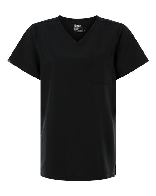 Hanes - Women's V-Neck 1 Pocket Scrub Top - HSB000