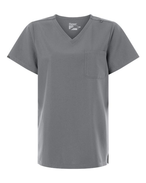 Hanes - Women's V-Neck 1 Pocket Scrub Top - HSB000