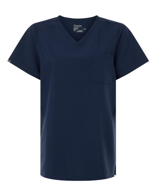 Hanes - Women's V-Neck 1 Pocket Scrub Top - HSB000
