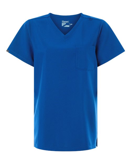 Hanes - Women's V-Neck 1 Pocket Scrub Top - HSB000
