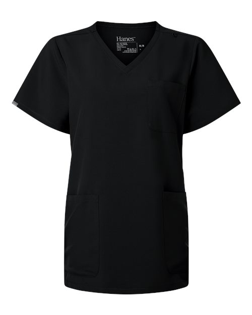 Hanes - Women's V-Neck 3 Pocket Scrub Top - HSB002