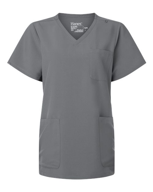 Hanes - Women's V-Neck 3 Pocket Scrub Top - HSB002