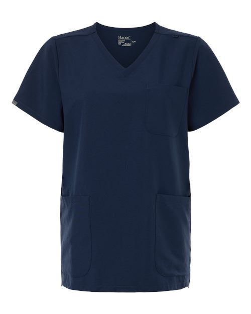 Hanes - Women's V-Neck 3 Pocket Scrub Top - HSB002
