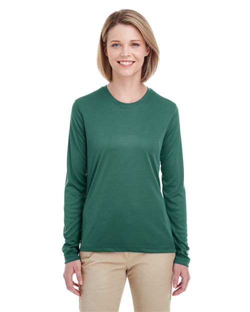 UltraClub - Camiseta de manga larga de alto rendimiento, fresca y seca para mujer - 8622W