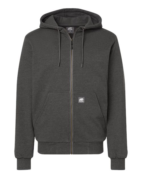 Berne Apparel - Men's Heritage Grid Fleece-Lined Full-Zip Hooded Sweatshirt - SZ107