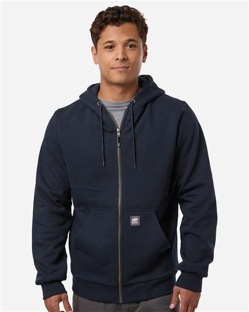 Berne Apparel - Men's Heritage Grid Fleece-Lined Full-Zip Hooded Sweatshirt - SZ107