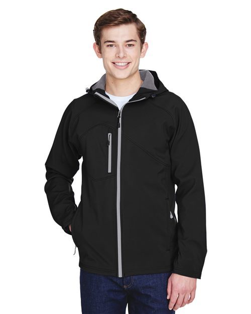 North End - Men's Prospect Two-Layer Fleece Bonded Soft Shell Hooded Jacket - 88166