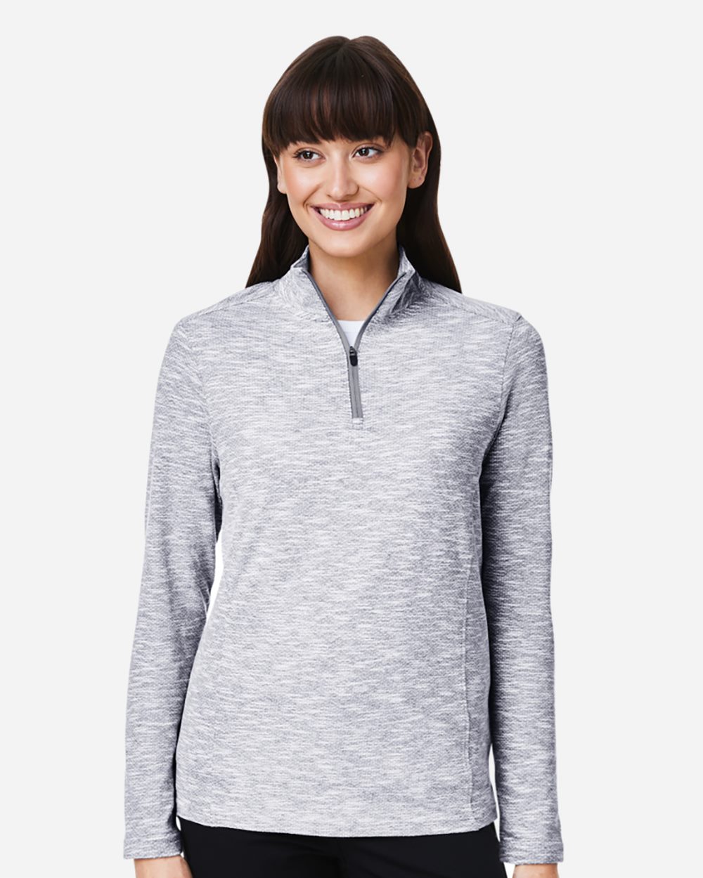 North End - Women's Eclipse Jacquard Quarter-Zip Pullover - NE415W