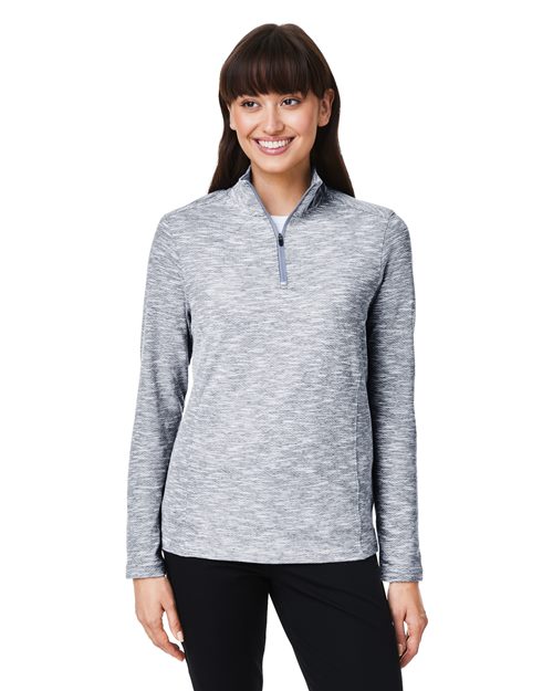 North End - Jersey Eclipse Jacquard con cremallera de un cuarto para mujer - NE415W