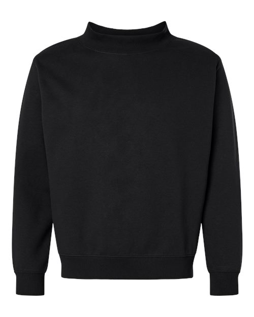 LAT - Unisex Mock Neck Fleece Sweatshirt - 6928