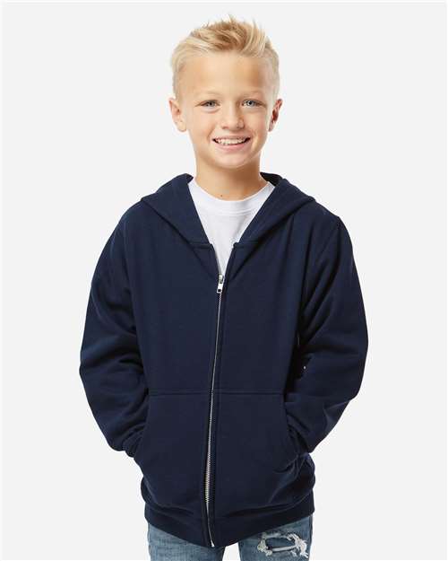 Independent Trading Co. - Youth Midweight Full-Zip Hooded Sweatshirt - SS4001YZ