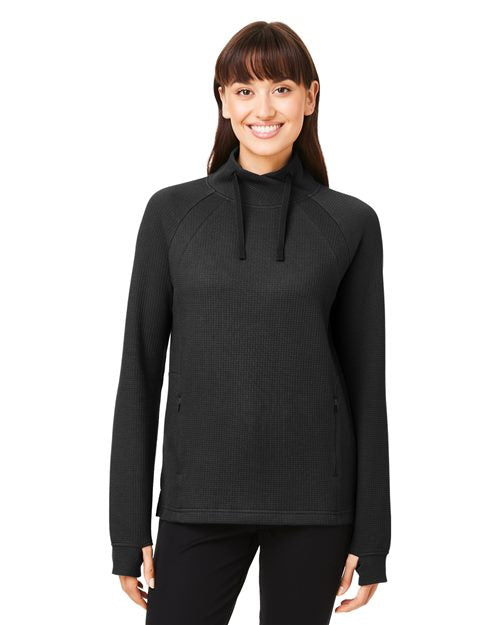 North End - Women's Rhythm Waffle Cross-Neck Pullover - NE200W