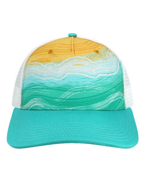 LOCALE - Printed Five-Panel Trucker Cap - 5PTKR