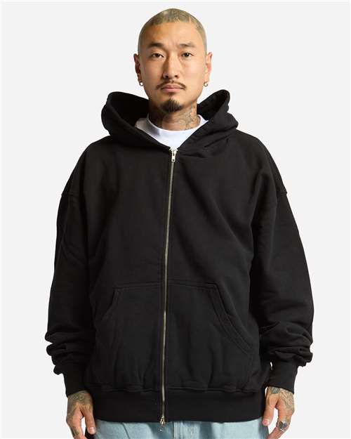 Shaka Wear - Unisex Max Heavy Garment-Dyed Full-Zip Hoodie Sweatshirt - SHGMZ
