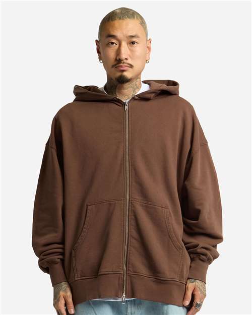 Shaka Wear - Unisex Max Heavy Garment-Dyed Full-Zip Hoodie Sweatshirt - SHGMZ