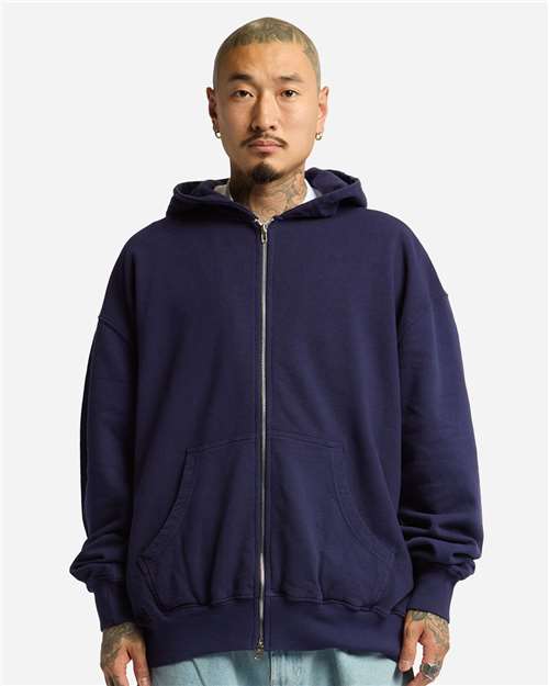 Shaka Wear - Unisex Max Heavy Garment-Dyed Full-Zip Hoodie Sweatshirt - SHGMZ