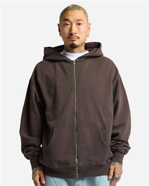 Shaka Wear - Unisex Max Heavy Garment-Dyed Full-Zip Hoodie Sweatshirt - SHGMZ