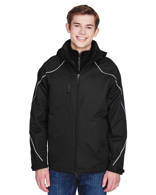 North End - Men's Angle 3-In-1 Jacket with Bonded Fleece Liner - 88196