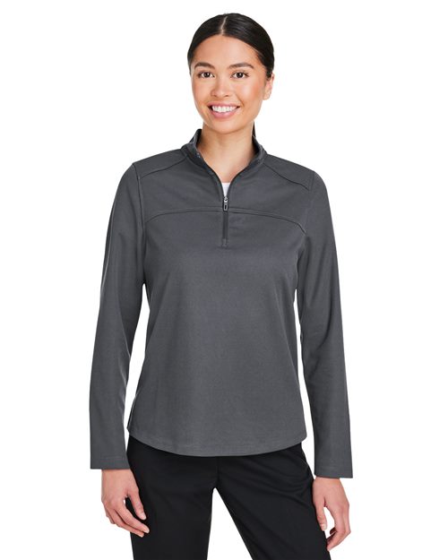 North End - Jersey de piqué con cremallera de un cuarto para mujer Express Tech Performance - NE412W