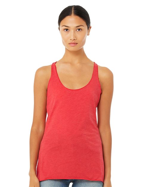 BELLA + CANVAS - Camiseta de tirantes de espalda cruzada triblend para mujer - 8430