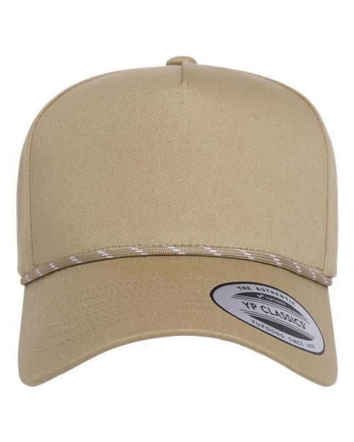 YP Classics - Retro Cotton Blend Five-Panel Rope Cap - 5079BD