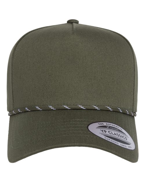 YP Classics - Retro Cotton Blend Five-Panel Rope Cap - 5079BD