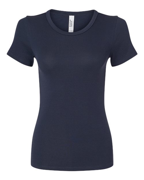American Apparel - Women's Baby Rib Fitted Tee - BR2102