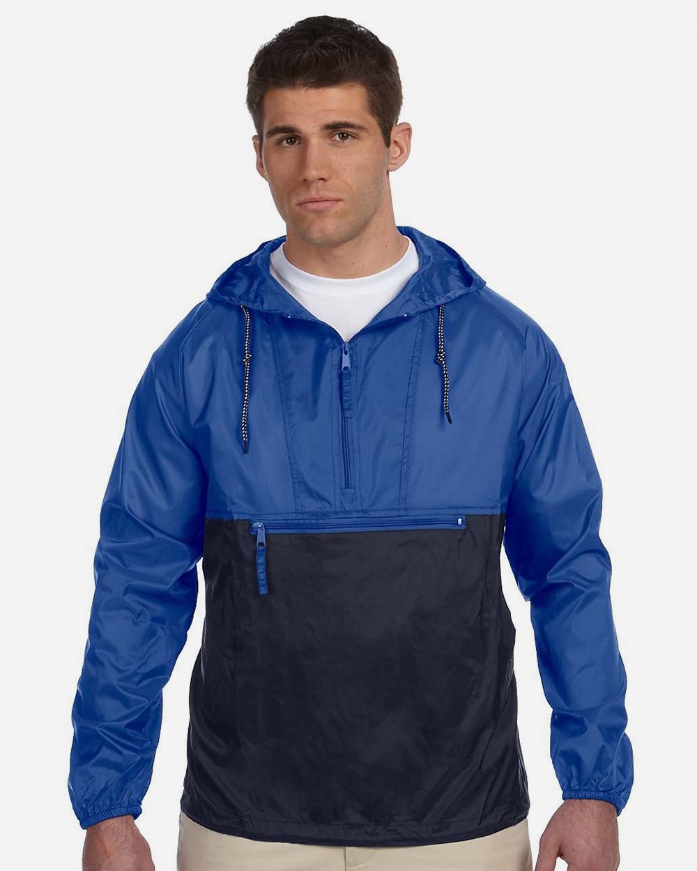 Harriton - Chaqueta unisex plegable de nailon con capucha - M750