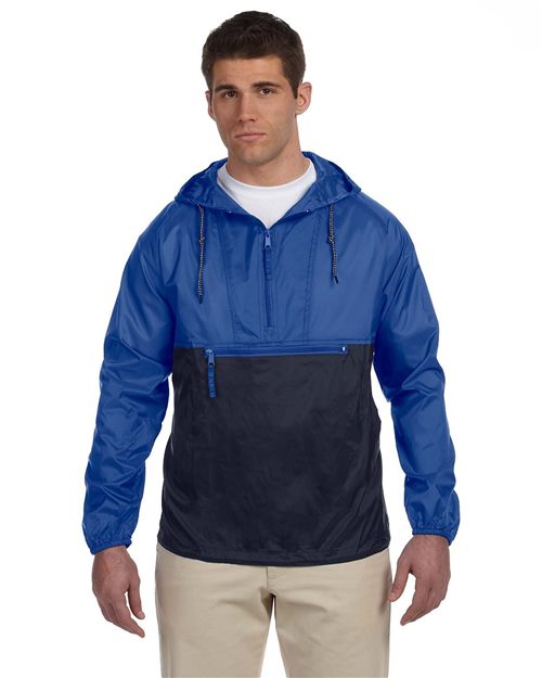 Harriton - Chaqueta unisex plegable de nailon con capucha - M750