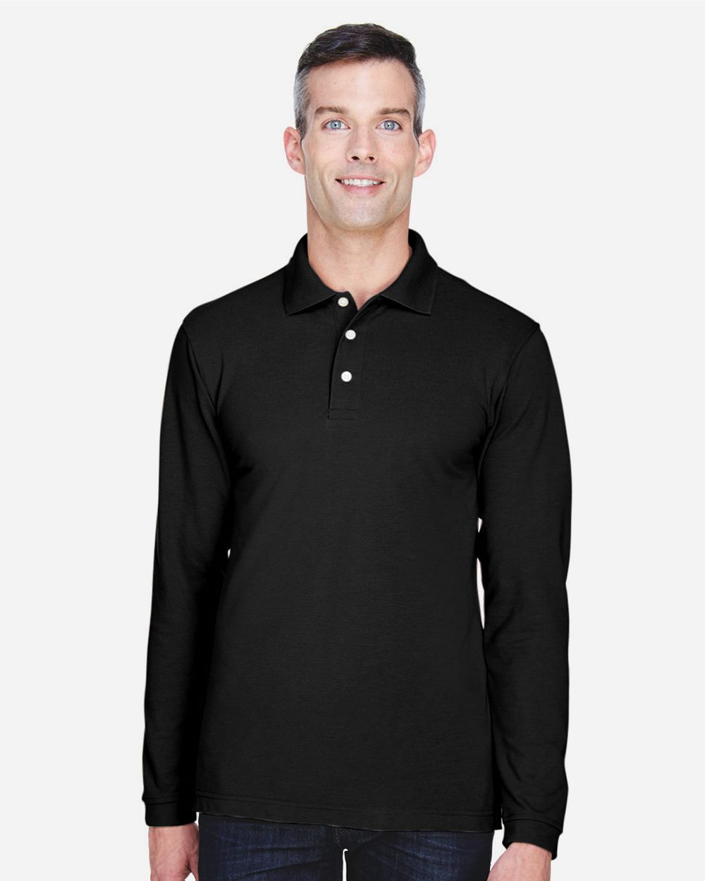 Harriton - Polo de manga larga Easy Blend™ para hombre - M265L