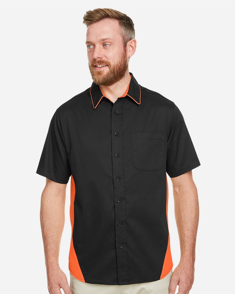 Harriton - Camisa de color con bloques de color Flash IL para hombre - M586T