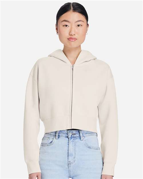 Lane Seven - Women's Relaxed Cropped Full-Zip Hoodie Sweatshirt - LS88003