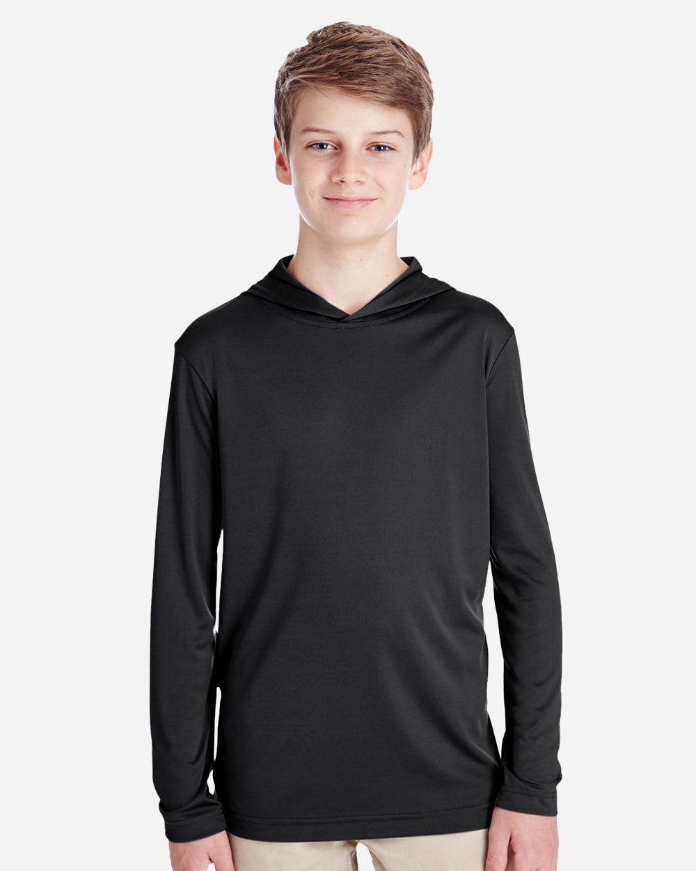 Team 365 - Youth Zone Performance Hooded Long Sleeve T-Shirt - TT41Y