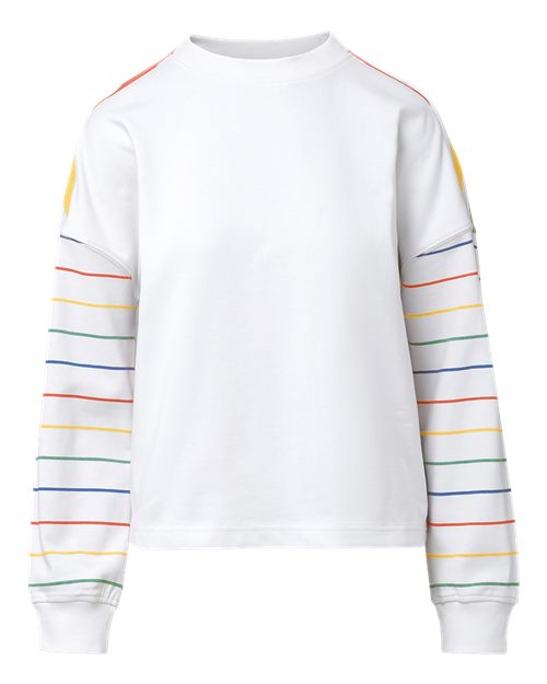 MV Sport - Women's Mood & Vibe™ Shira Striped Crewneck Sweatshirt - W26128