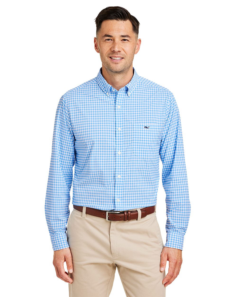 vineyard vines - Men's On-The-Go Nylon Gingham Shirt - W012060