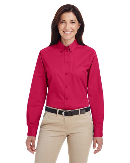 Harriton - Camisa de sarga de algodón con teflón para mujer - M581W