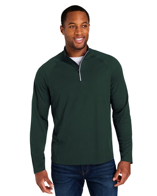 CORE365 - Jersey Origin Performance de piqué con cremallera de un cuarto para hombre - CE418