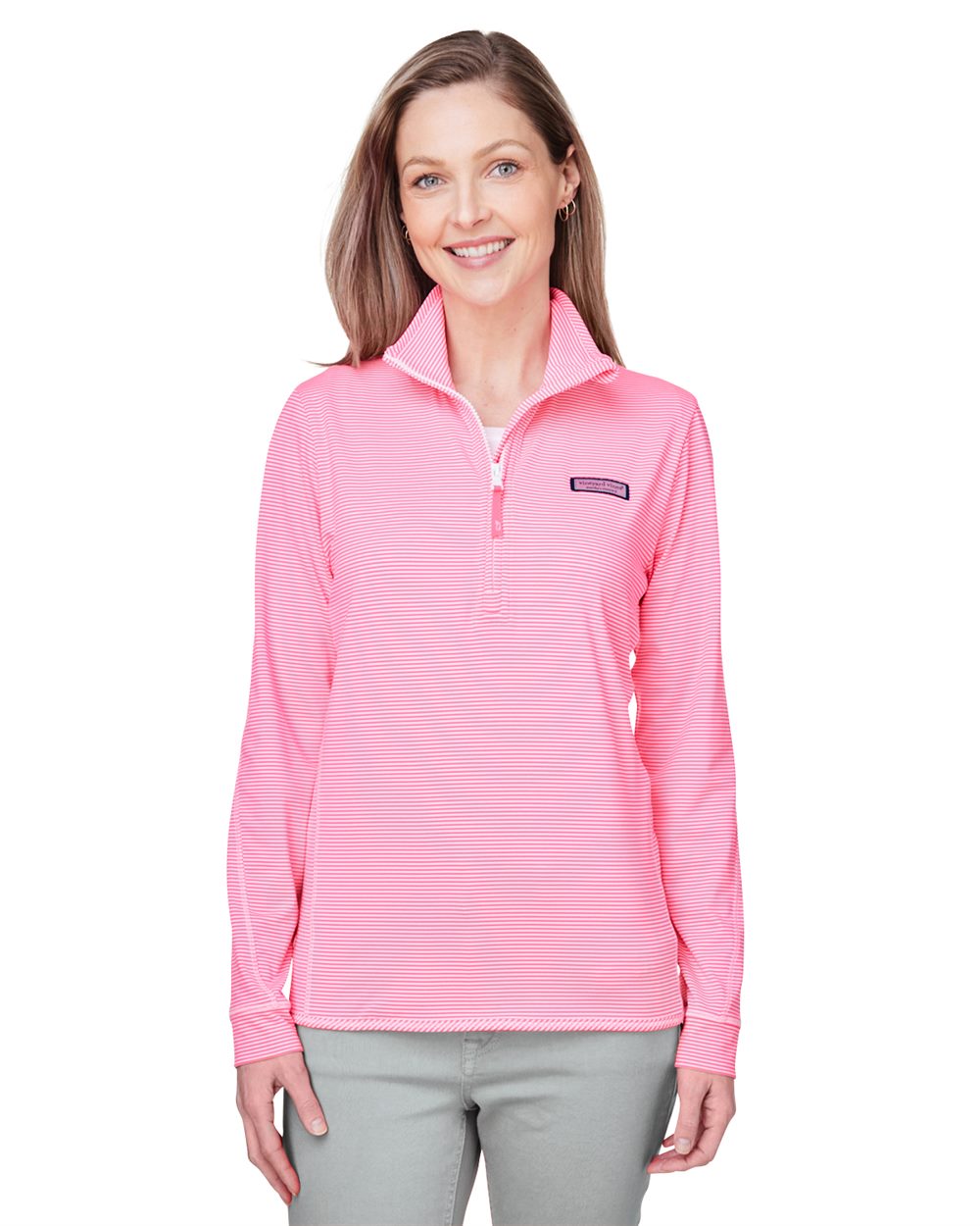 vineyard vines - Women's Microstripe Sankaty Half-Zip Pullover - K002521
